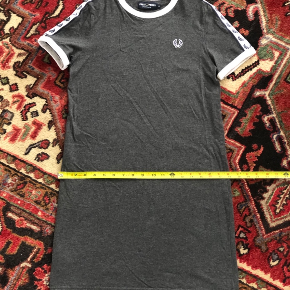 Fred Perry Ringer Taped T shirt dress UK 6 women’s Mod Oi! - Picture 8 of 11